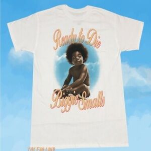 Biggie Smalls Notorious BIG White Graphic Ready to Die Tee Shirt.  Sz M